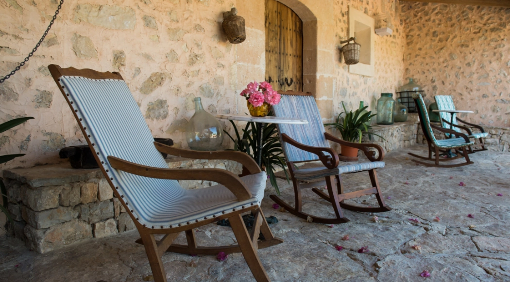 Terrasse eines Zimmers im Can Feliu